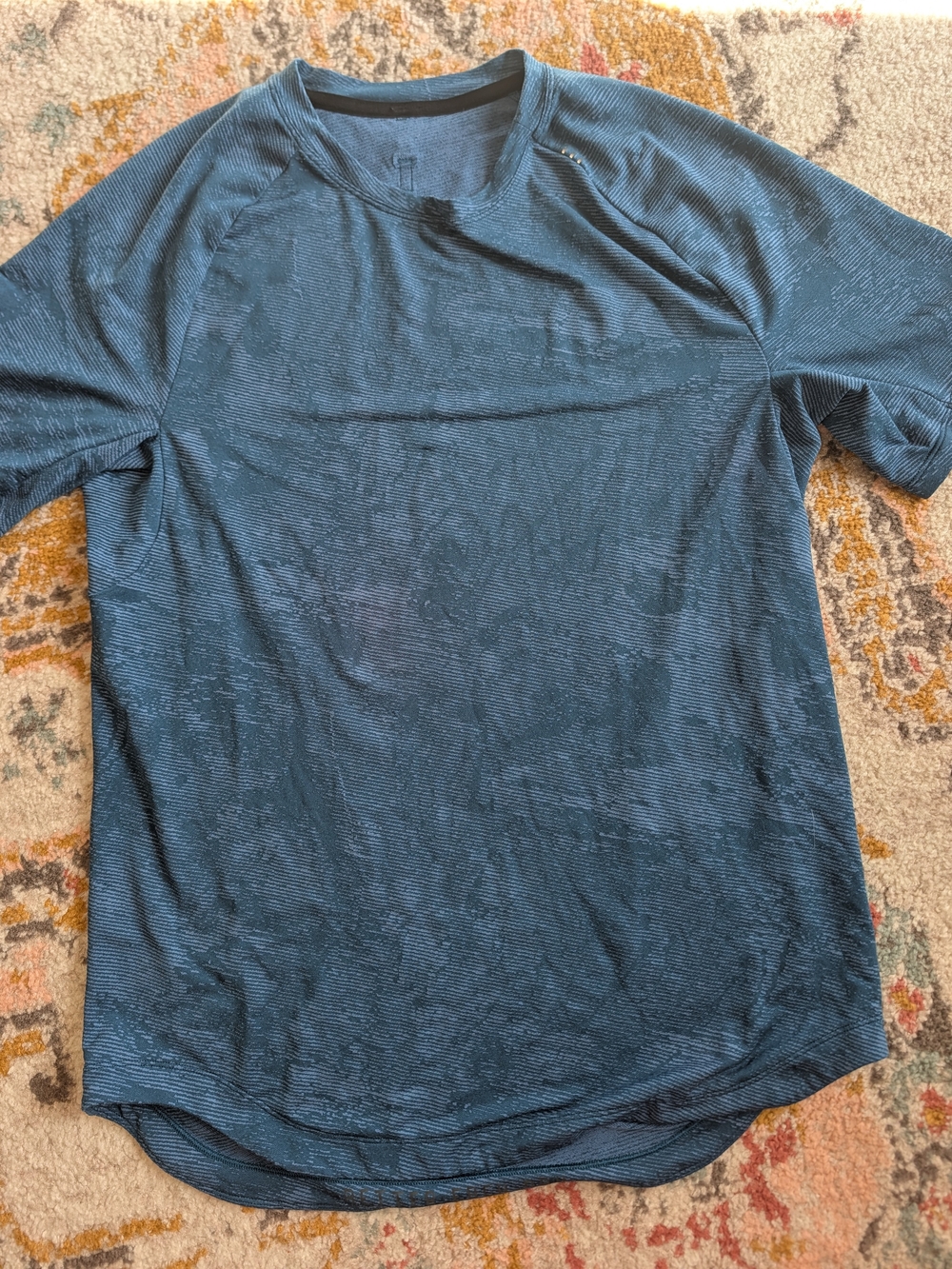 lululemon Women's M Short Sleeve Crew Tee Teal Blue Athlete Gym Run Active